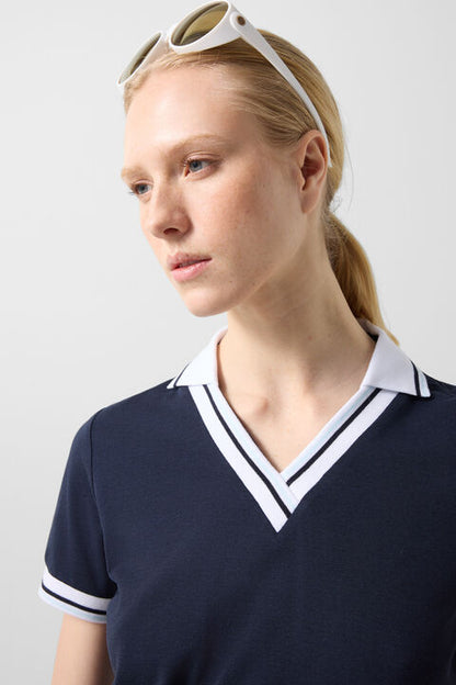 Jula Functional Short-Sleeved Top In Navy Blue