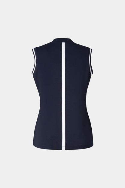Evi Polo Top In Navy Blue
