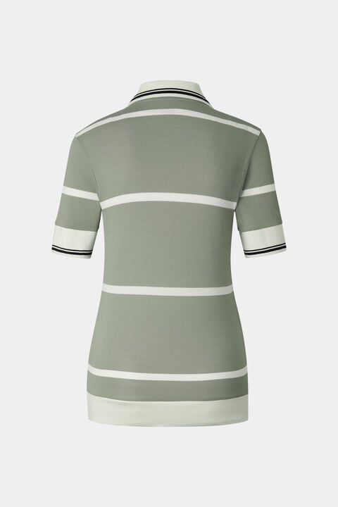 Jessi Polo Shirt In Eucalyptus/Off-White