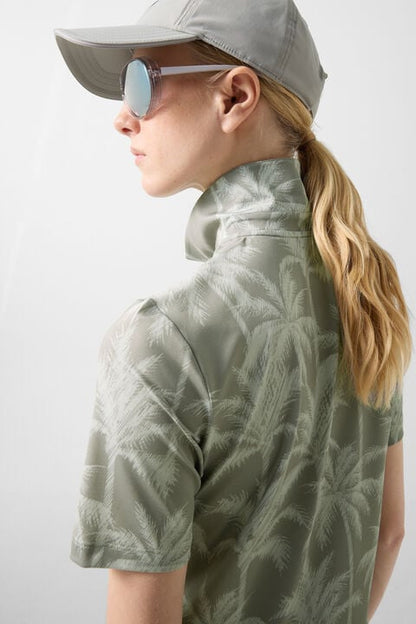 Taya Functional Short-Sleeved Top In Eucalyptus