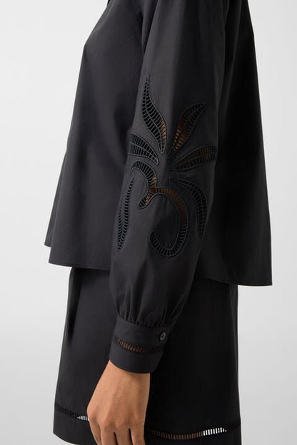 Summer Shirt Blouse In Black