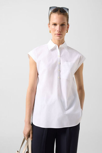 Hunter Cotton Blouse In White