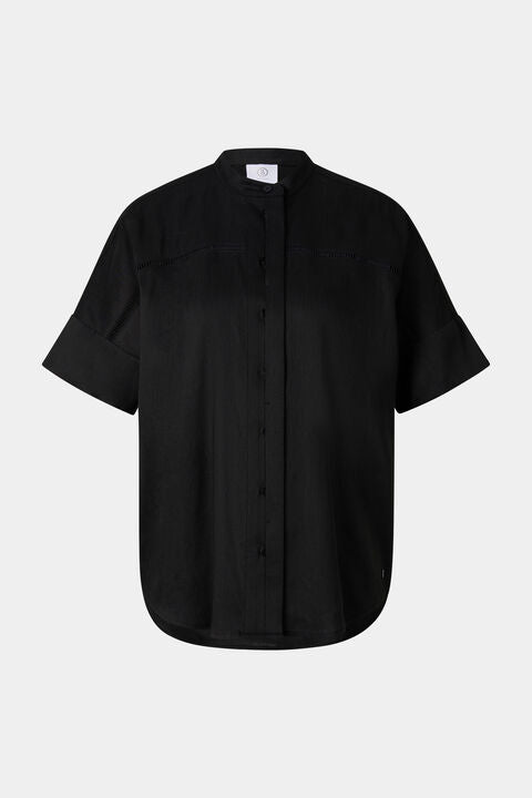 Linen Mix Blouse Cheryl In Black