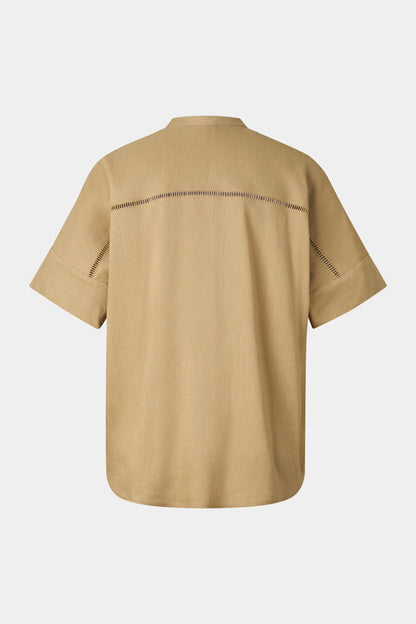 Linen Mix Blouse Cheryl In Camel