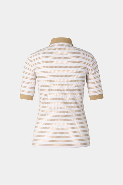 Wendy Polo Shirt In Camel/Off-White