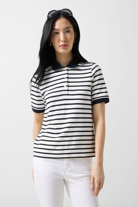 Polo Shirt Rea In Black/White