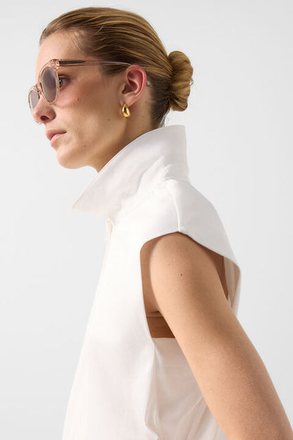 Mia Polo Top In Off-White