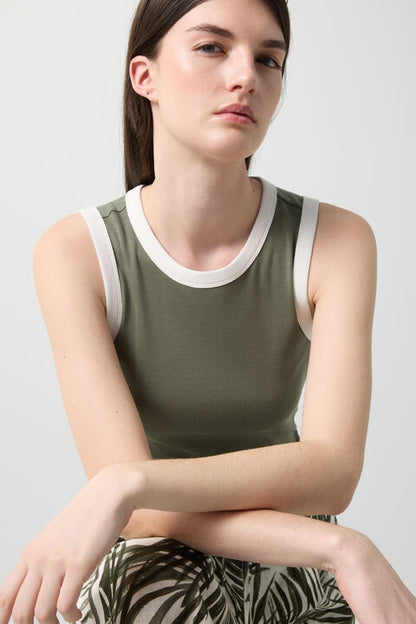 Niki Tank Top In Olive Green