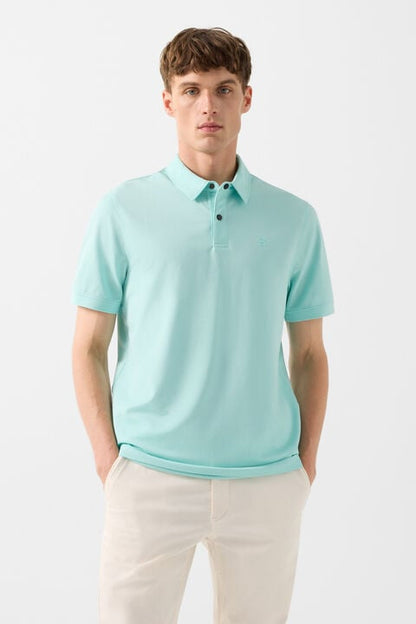 Timo Polo Shirt In Cyan-Blue