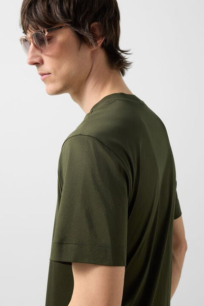 T-Shirt Tiam In Olive Green