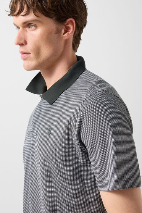 Wynn Polo Shirt In Olive Green/White