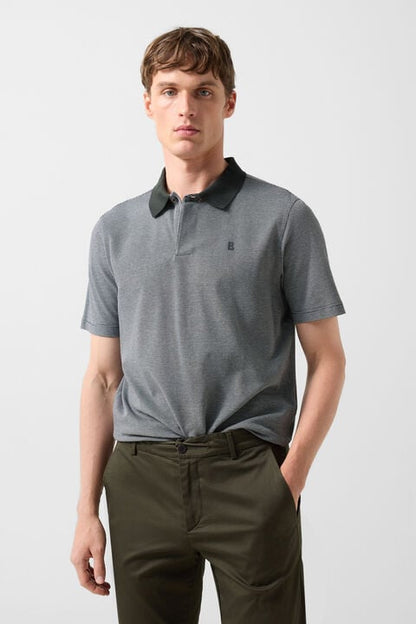 Wynn Polo Shirt In Olive Green/White