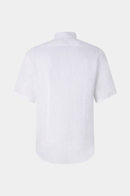 Linen Short-Sleeved Shirt Lykos In White