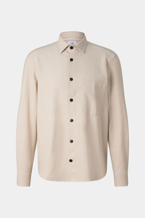 Linen Blend Shirt Heiko In Sand