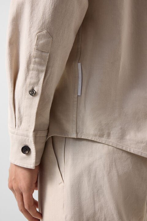 Linen Blend Shirt Heiko In Sand