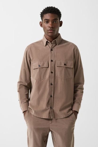 Corduroy Shirt Heiko In Mud