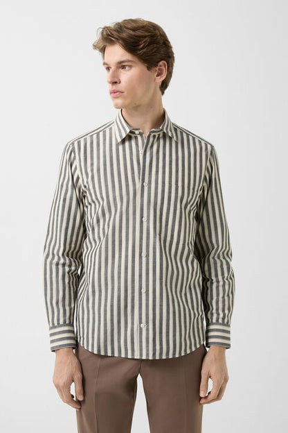 Shirt Heiko In Grey/Sand
