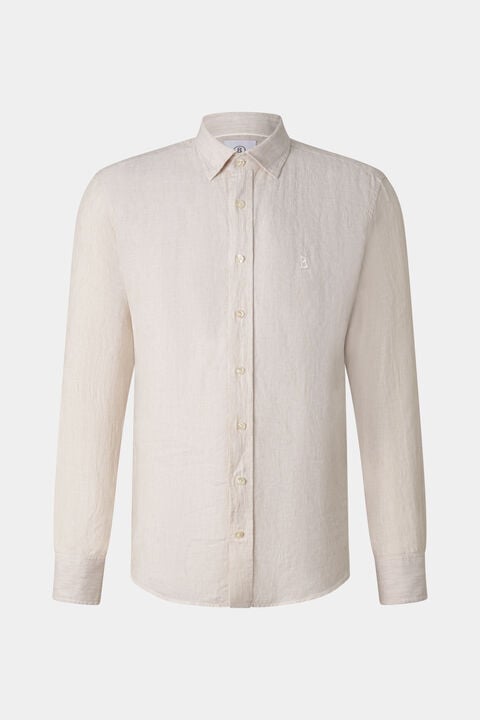 Timi Linen Shirt In Sand/White