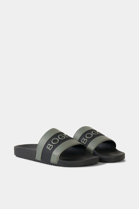 Slides Belize In Olive Green/Black