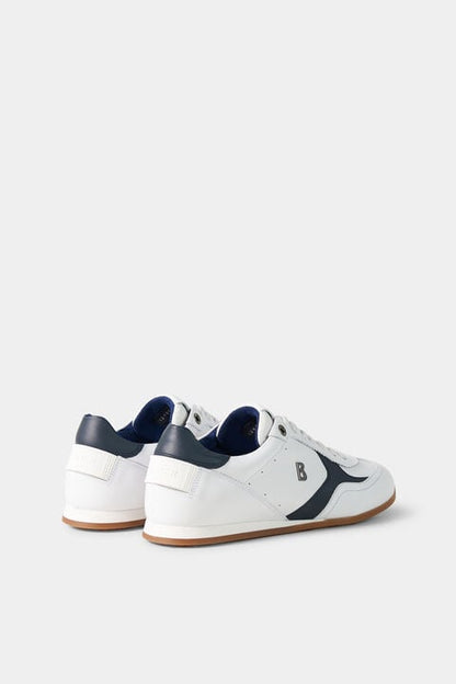 Monza Trainers In White/Navy Blue