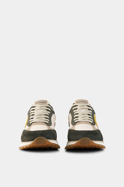 Sneaker Newport In Dark Green/Yellow/White