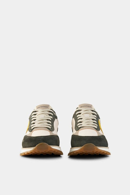 Sneaker Newport In Dark Green/Yellow/White
