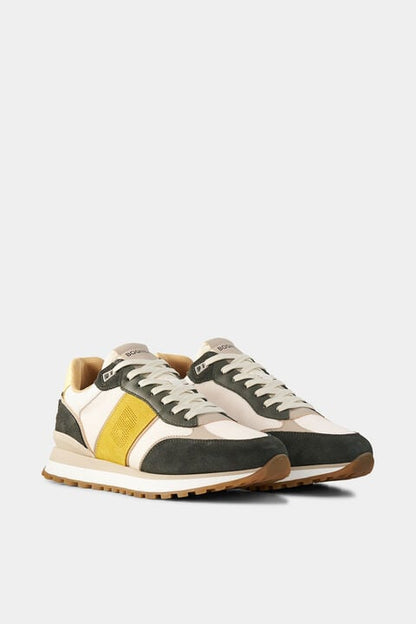Sneaker Newport In Dark Green/Yellow/White