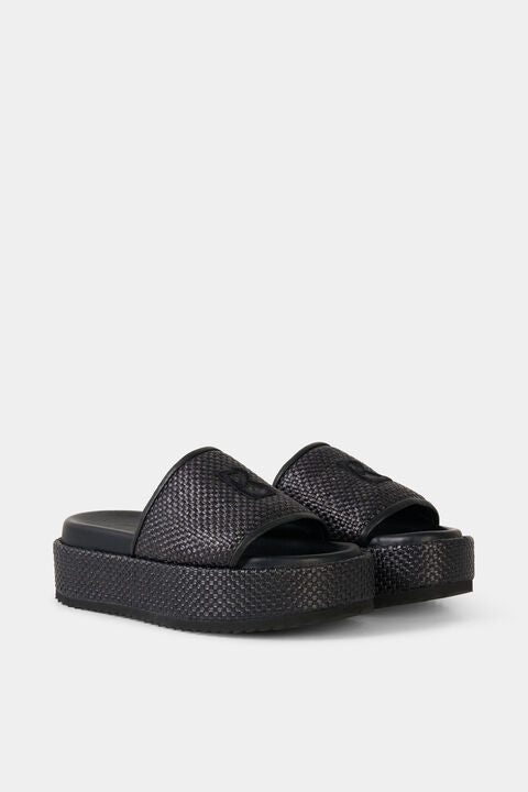 Sorrento Platform Sandals In Black