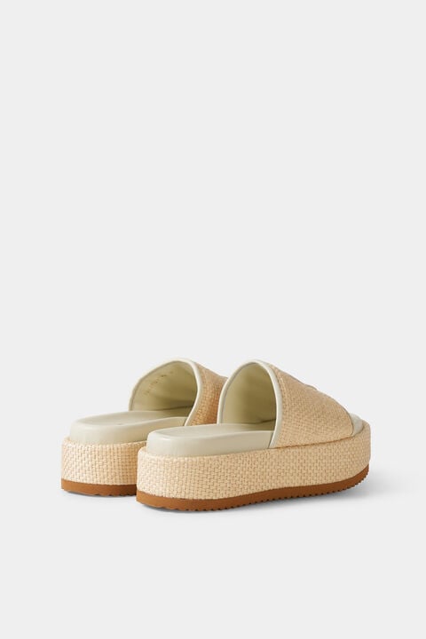 Sorrento Platform Sandals In Beige