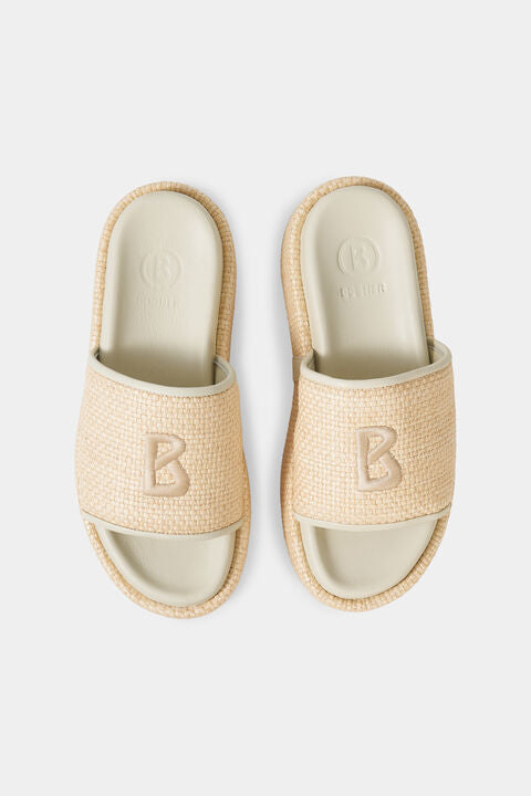 Sorrento Platform Sandals In Beige