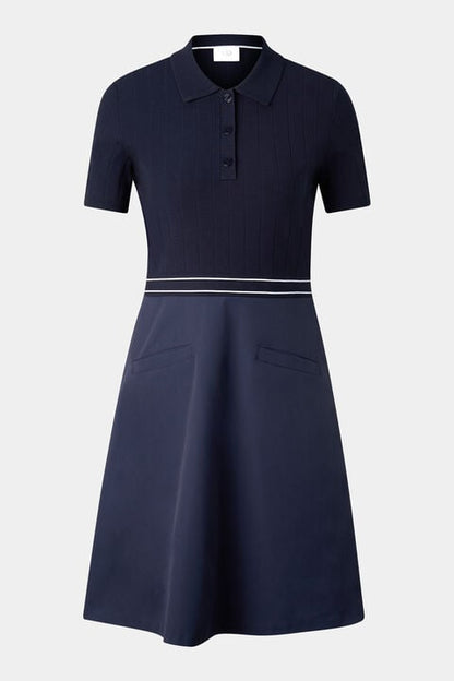 Selin Polo Dress In Navy Blue