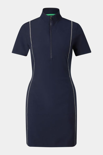 Leony Functional Dress In Navy Blue