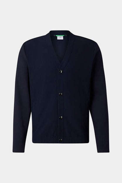 Dario Sweat Cardigan In Navy Blue