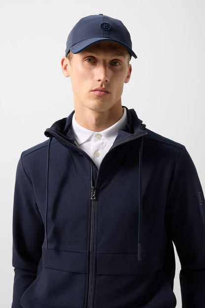Ernesto Jersey Jacket In Navy Blue