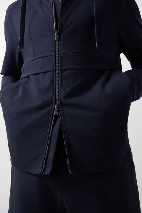 Ernesto Jersey Jacket In Navy Blue