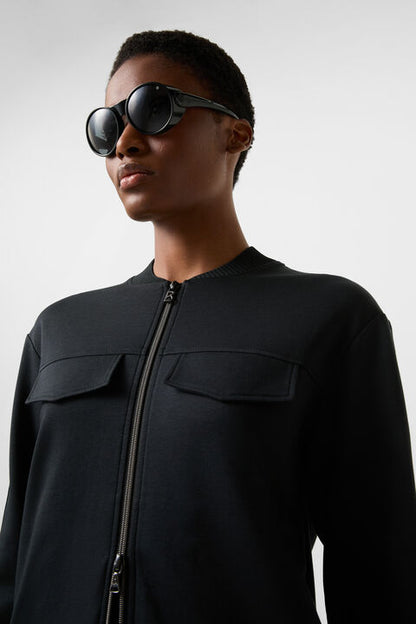 Nika Jersey Jacket In Black
