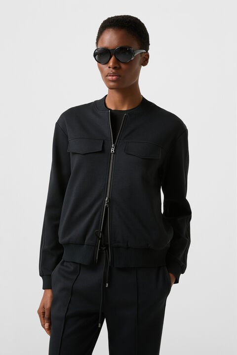 Nika Jersey Jacket In Black