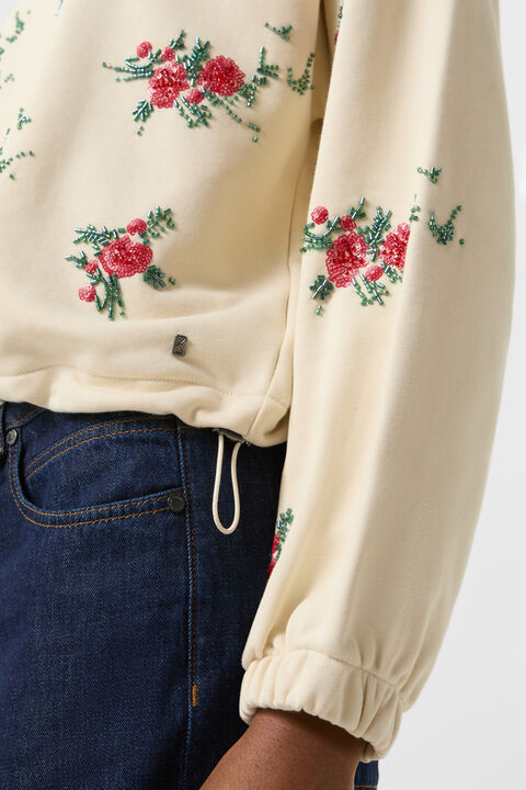 Bijou Polo Sweatshirt In Sand