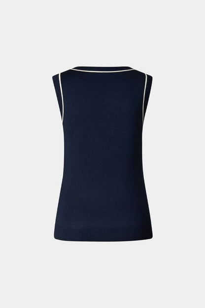 Knitted Top Phia In Navy Blue