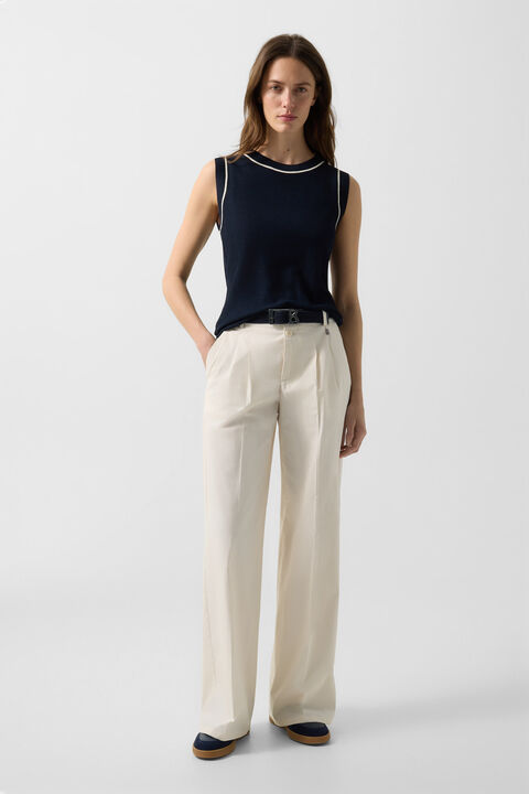 Knitted Top Phia In Navy Blue