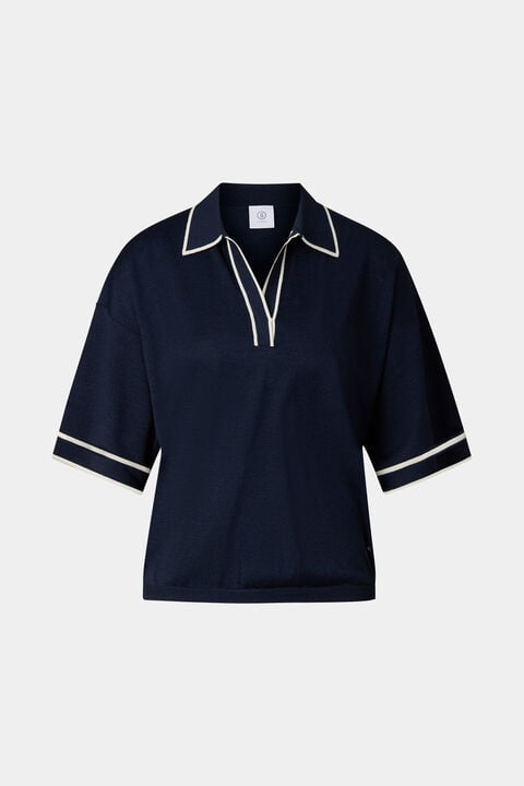 Knitted Shirt Paris In Navy Blue