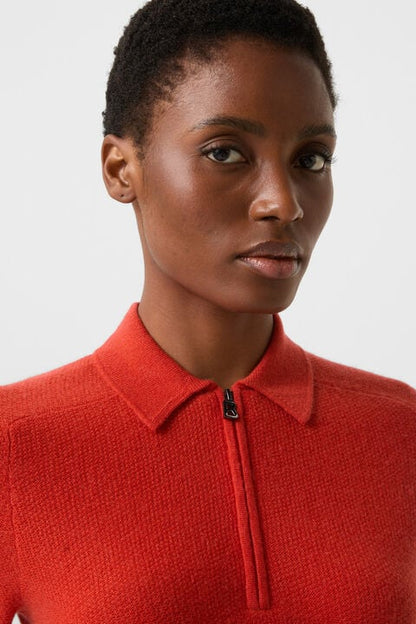 Knitted Polo Shirt Shari In Red