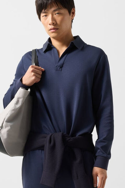 Lionel Polo Sweatshirt In Navy Blue