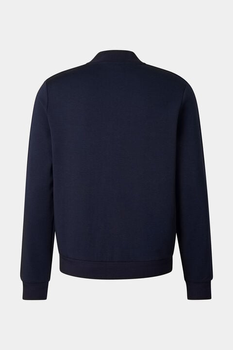 Lennox Jersey Jacket In Navy Blue