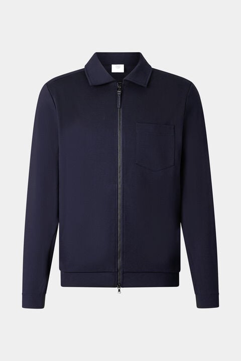 Ringo Jersey Jacket In Navy Blue