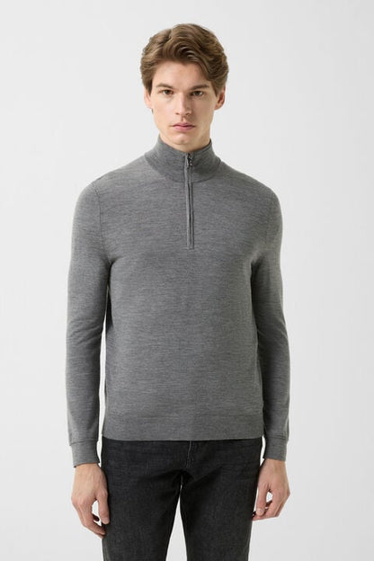 Virgin Wool Ouri Troyer In Grey