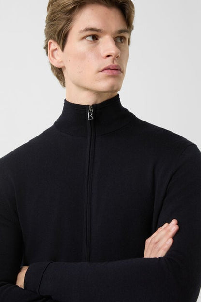 Knit Jacket Oscar In Navy Blue