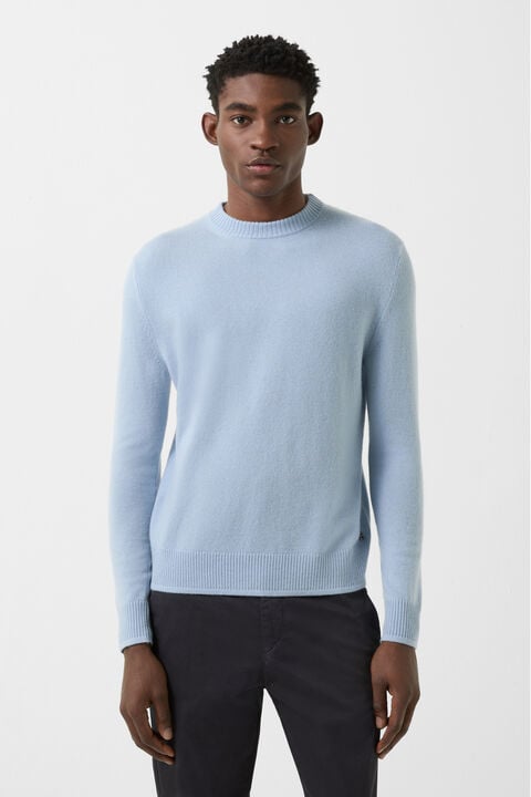 Brendon Cashmere Jumper In Light Blue