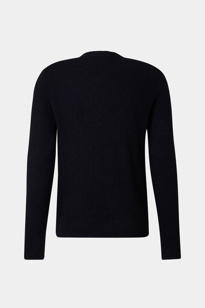 Brendon Cashmere Jumper In Navy Blue