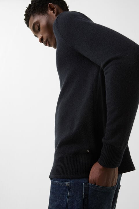 Brendon Cashmere Jumper In Navy Blue